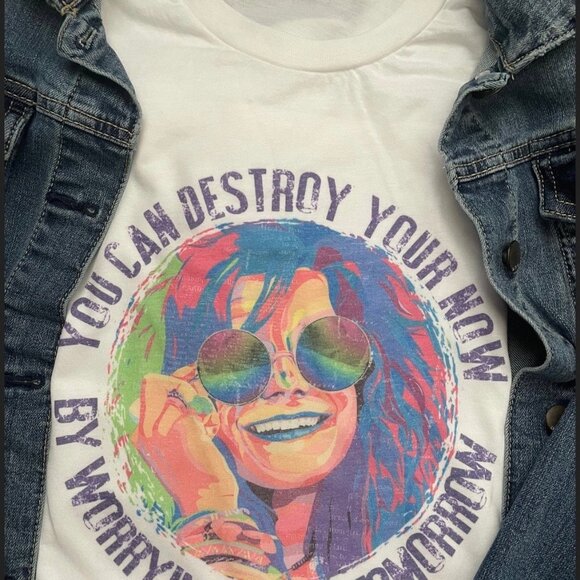 Janis Joplin Shirt, Vintage Style Janis Joplin Tshirt 70s music gift graphic tee - Picture 3 of 5